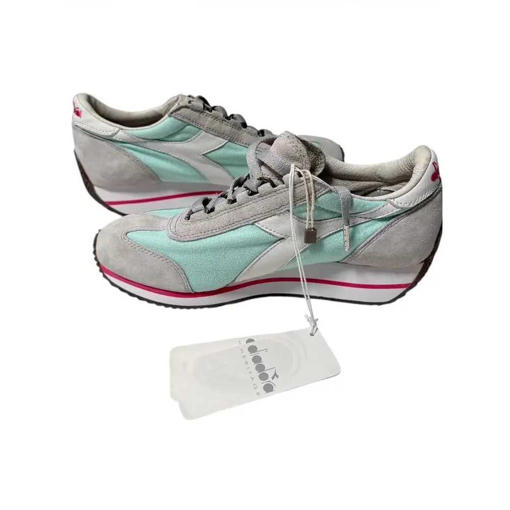 Diadora Heritage Equipe W SW HH Sneakers Womens 5.5 Sky Blue White Suede NWT